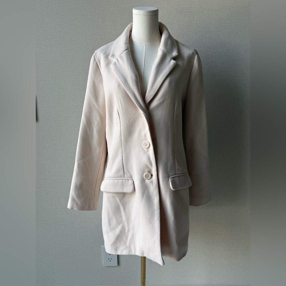 BB Dakota Steve Madden Light Cream Single-Breasted Trench Coat
